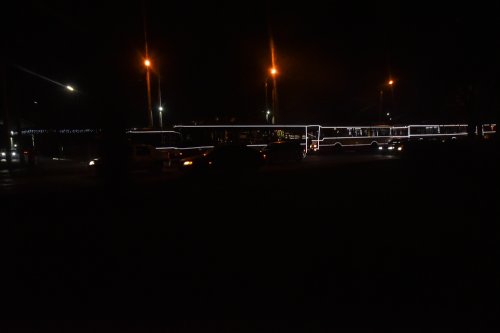 В Одессе светящиеся троллейбусы проехались предновогодним парадом (фото)