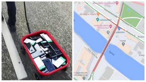 Немецкий художник создал затор в Google Maps с помощью 99 смартфонов