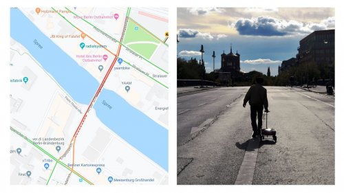 Немецкий художник создал затор в Google Maps с помощью 99 смартфонов