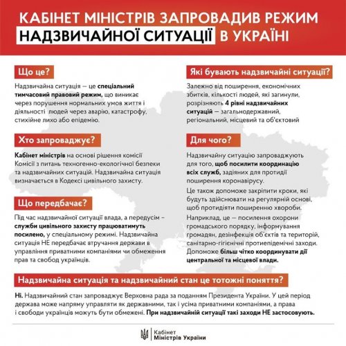 В Украине на всей территории ввели режим ЧС до 24 апреля