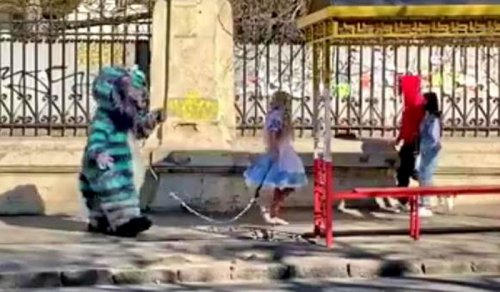 В Одессе выгуливают необычных «животных» (видео)