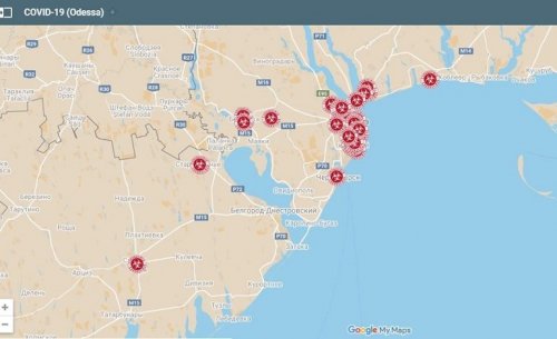 В Одесской области презентовали интерактивную карту распространения коронавируса