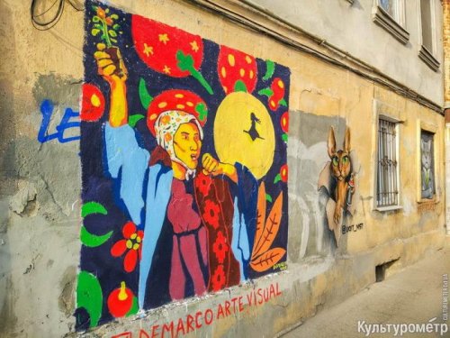 Новый стрит-арт в Одессе от мексиканского художника