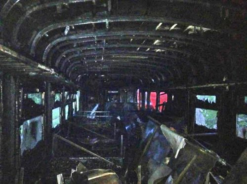 Одесская электричка загорелась на ходу (фото)