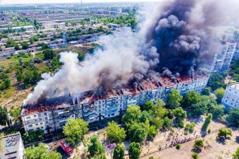 В Херсонской области произошел масштабный пожар в жилом доме