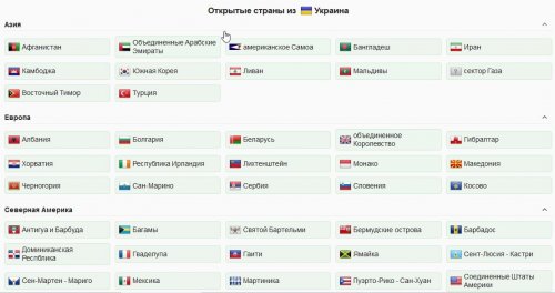 Какие страны открыты для украинских туристов