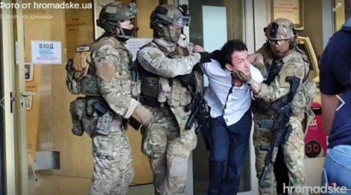 В сети появилось видео задержания террориста в Киеве