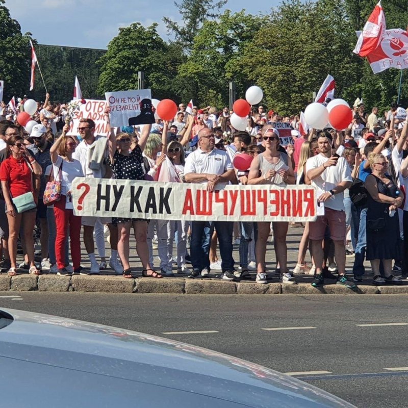 Самые яркие протестные плакаты с митинга в Беларуси (фото)