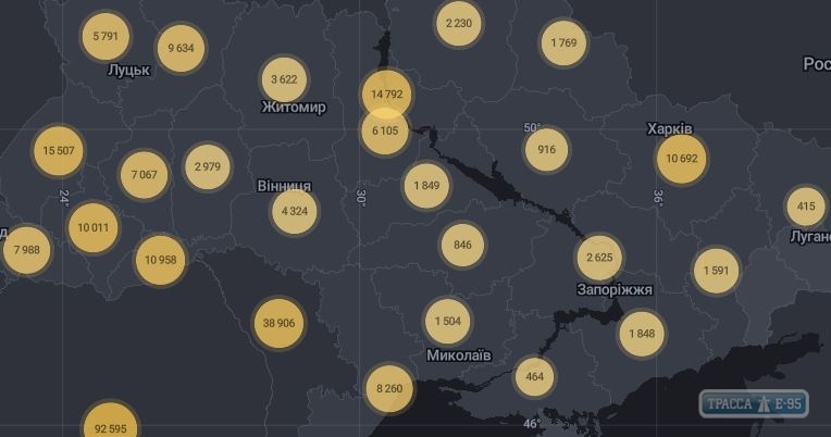 За сутки в Украине выявлены 2836 случаев коронавируса, в Одесской области — 222