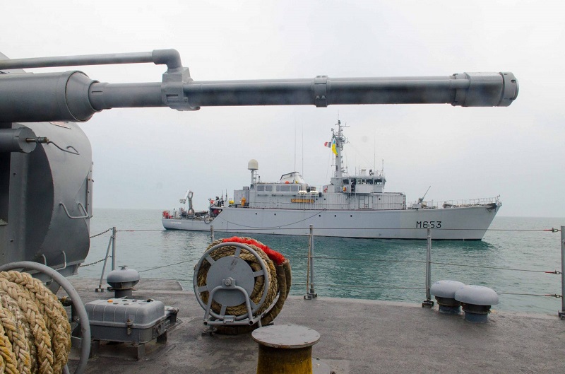 В Черном море тренировались украинские и натовские корабли