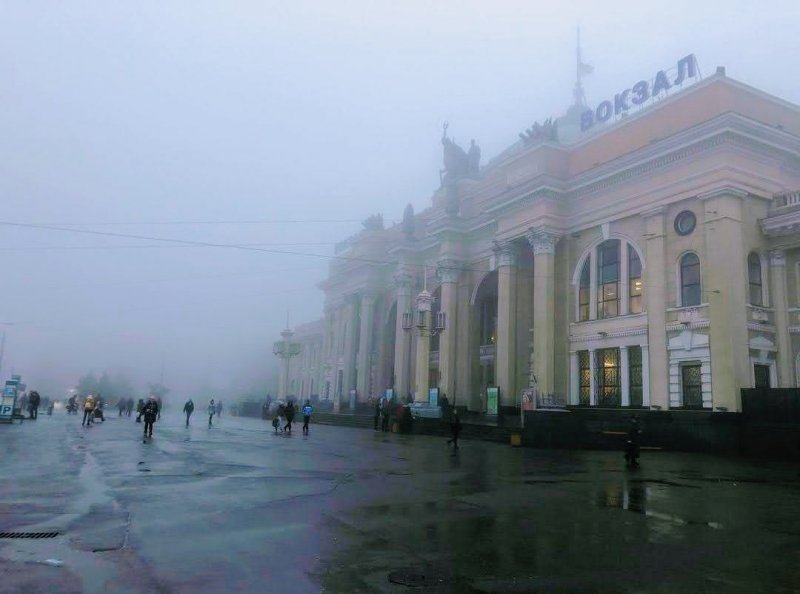Красивая туманная Одесса перед Новым Годом (фото)