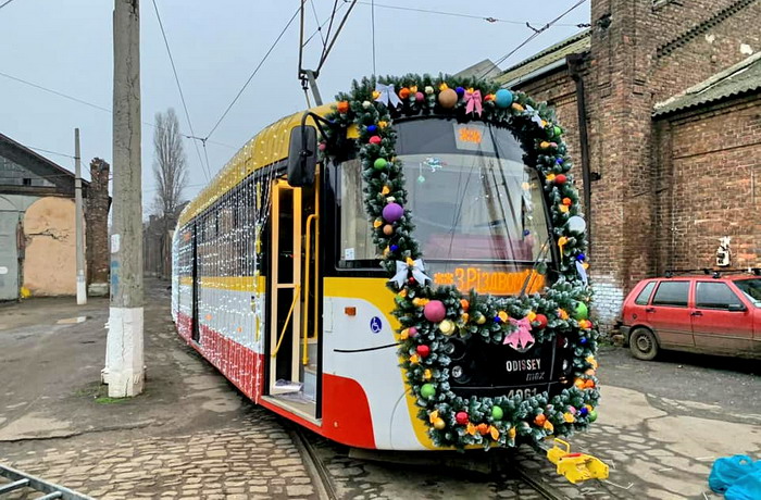 Парад рождественских трамваев в Одессе перенесли
