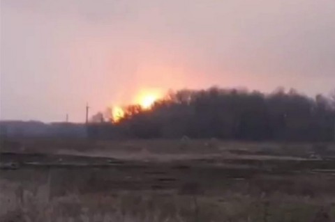 Взрыв газопровода в Лубнах: ликвидация пожара продолжается