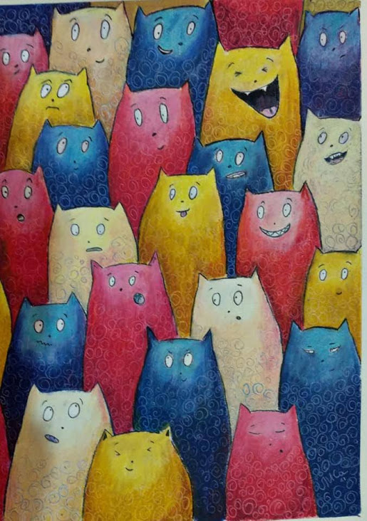 Одесситка рисует удивительных котиков (фото)