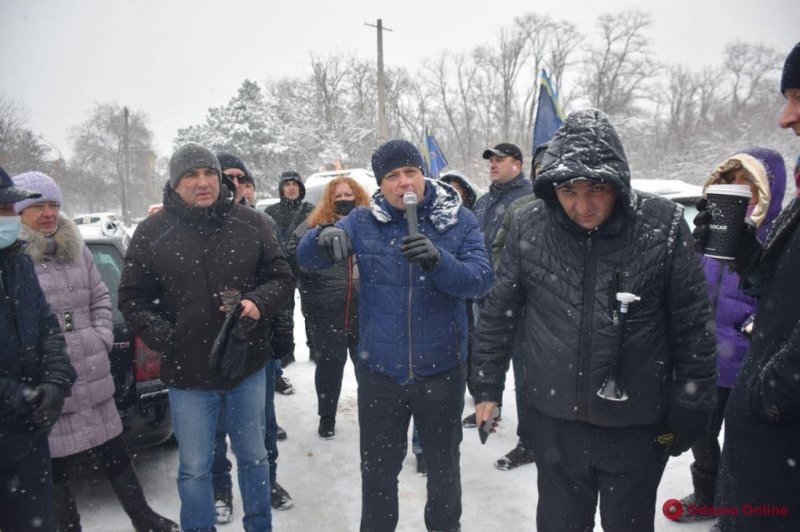 Одесские бизнесмены протестовали против локдауна автопробегом (фото)