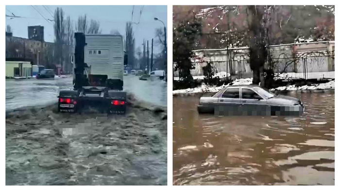 Одессу затопило дождем и тающим снегом – это вызвало транспортный коллапс (видео)