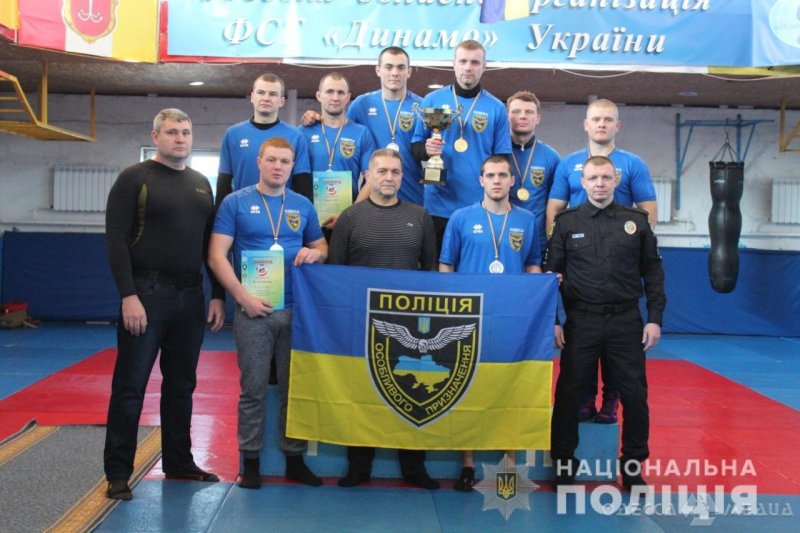 Одесский батальон полиции одержал победу в региональном турнире по самбо (фото, видео)