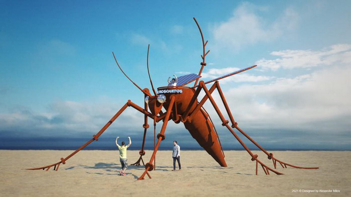 Одессит придумал гигантский памятник комару на Кинбурнской косе (фото)