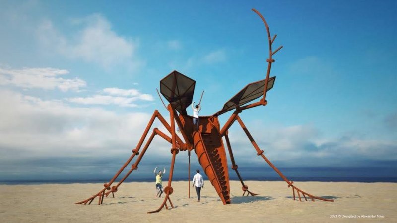 Одессит придумал гигантский памятник комару на Кинбурнской косе (фото)