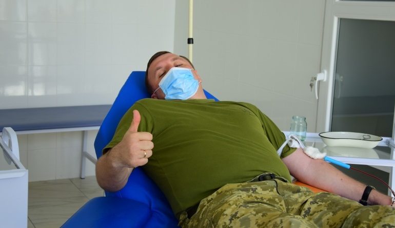 В Одесской области пограничники сдают кровь на добровольных началах