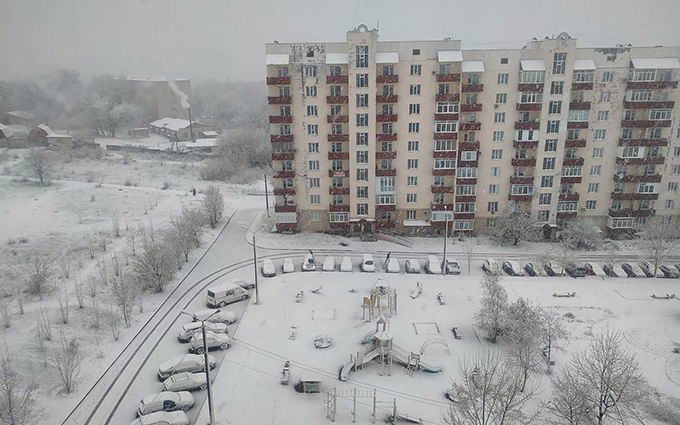 В Украине в конце апреля выпал сильный снег (фото)