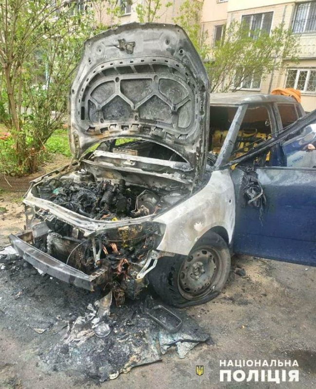 На поселке Котовского подожгли авто из мести