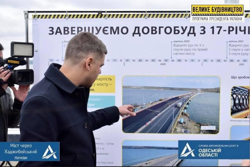 Мост через Хаджибейский лиман на трассе Киев-Одесса закончили строить спустя 30 лет