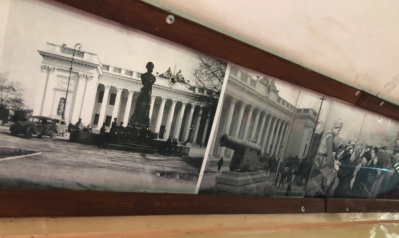 Один из одесских трамваев стал передвижной выставкой военных фотографий