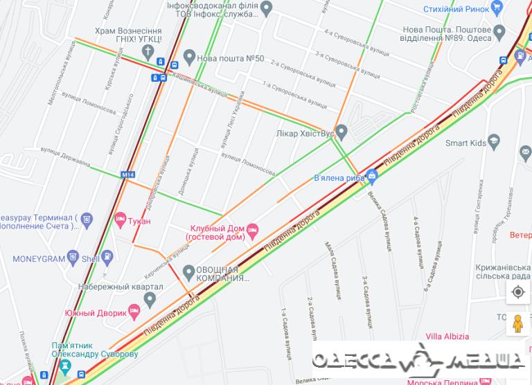 Утро среды началось на одесских дорогах с заторов (карты пробок)