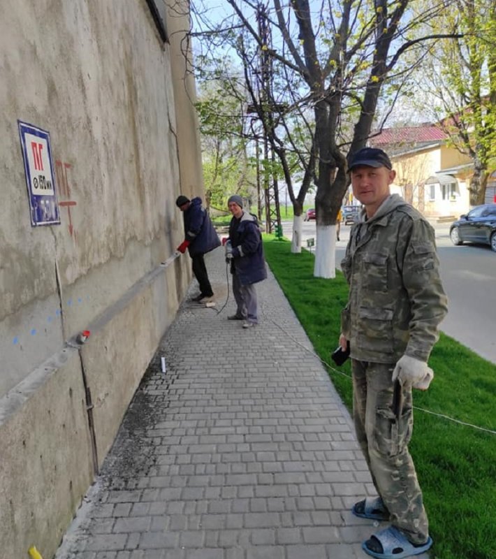 В Белгороде-Днестровском продолжают работу над муралом (фото)