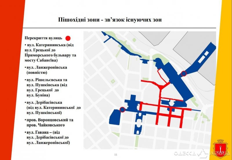 В ближайшее время в Приморском районе Одессы появится самая большая пешеходная зона в Украине (фото, видео)