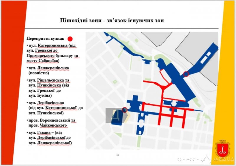 Крупнейшая в стране зона для пешеходов появится в центре Одессы (карта)