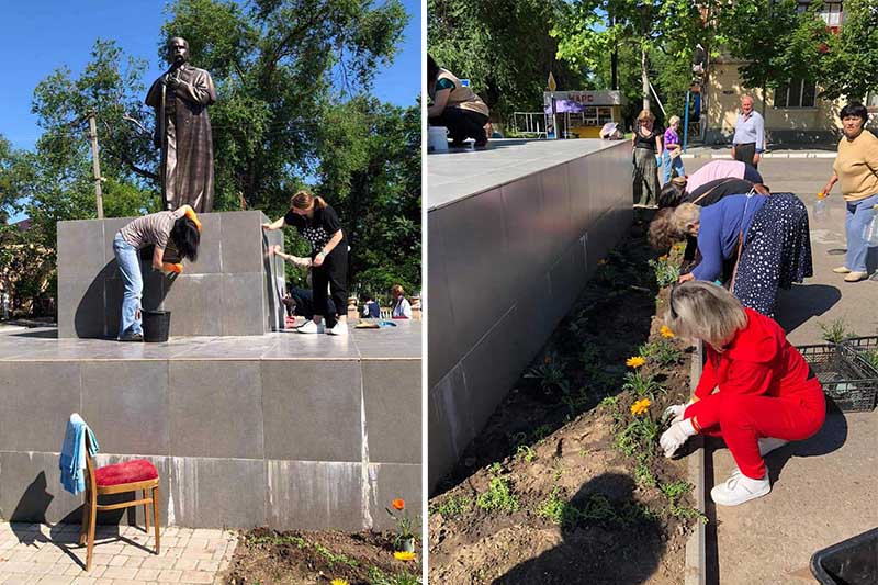 В Болграде взяли шефство над памятником Шевченко