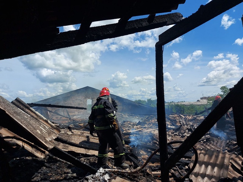 В Измаиле произошел пожар на территории мясокомбината