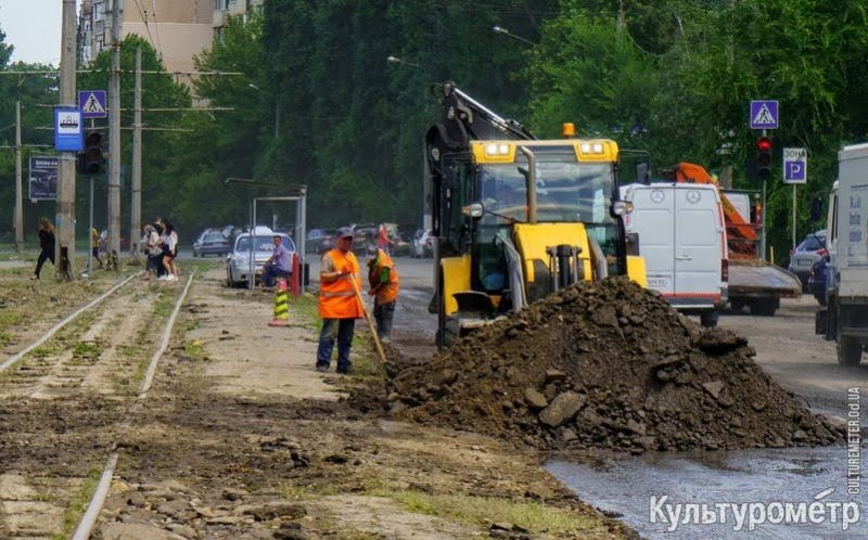 Разрушения улицы Балковской после потопа (фото)