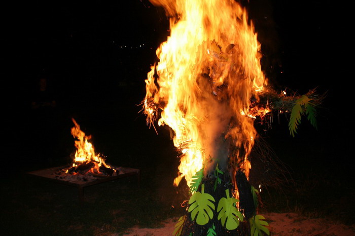 В Одесском зоопарке сожгли гавайское чучело (фото)