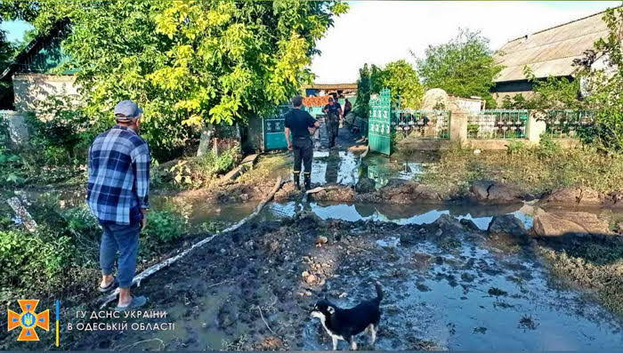 В Одесской области дождевая вода затопила села