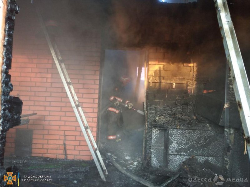 В Одесской области горела баня: уничтожены крыша, перекрытие и обшивка (фото)