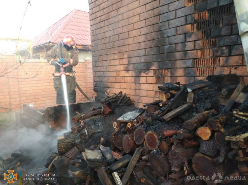 В Одесской области горела баня: уничтожены крыша, перекрытие и обшивка (фото)