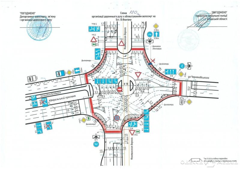 На 5-й станции Фонтана ввели новую схему дорожного движения (фото, видео)