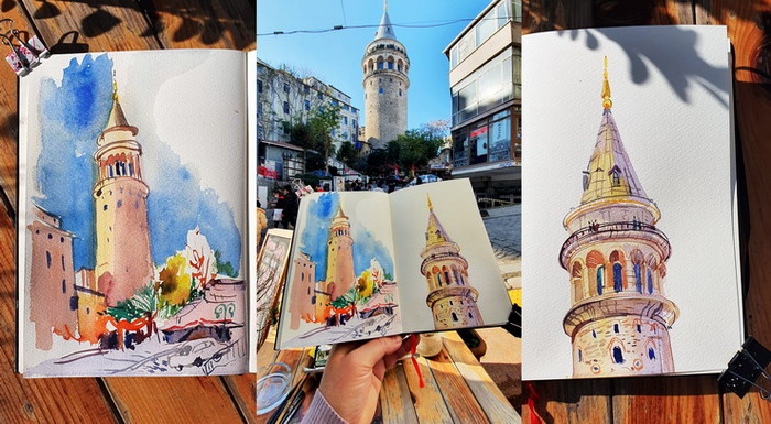 Одесская художница нарисовала улицы Стамбула (фото)