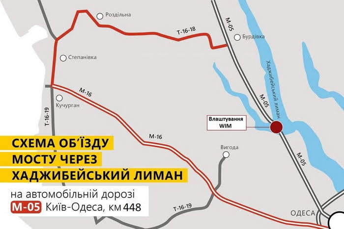 Трассу Одесса-Киев закроют для движения на одну ночь в районе Хаджибейского моста
