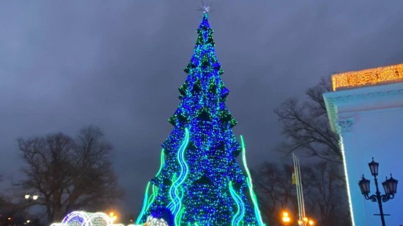 В Одессе засияла главная елка города