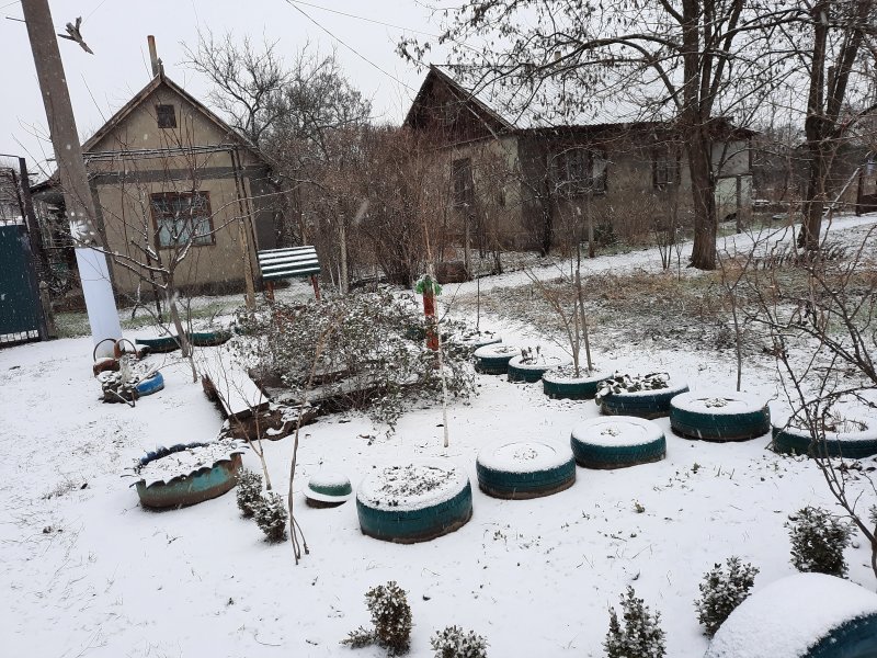 В Арциз пришла настоящая зима со снегом (ФОТО)