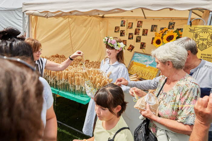 Одесситы привезли в Гданьск 5000 пряников в виде пшеницы