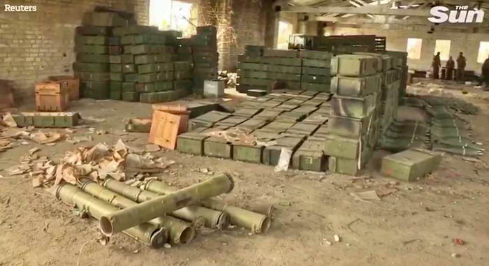 В Херсонской области нашли большой склад российских боеприпасов