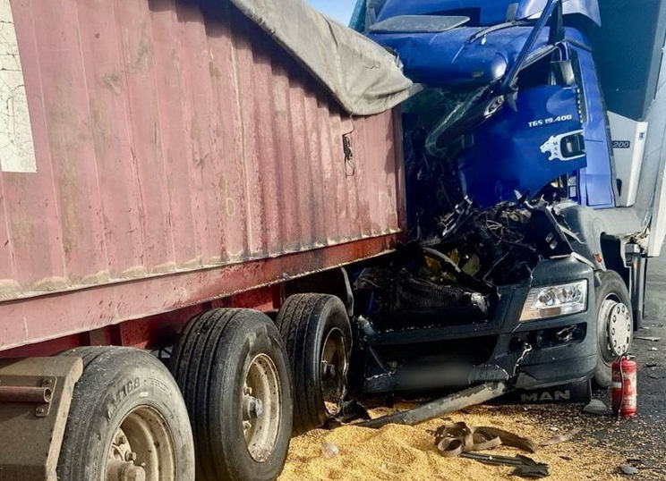 На трассе Киев-Одесса произошла авария с участием двух грузовиков