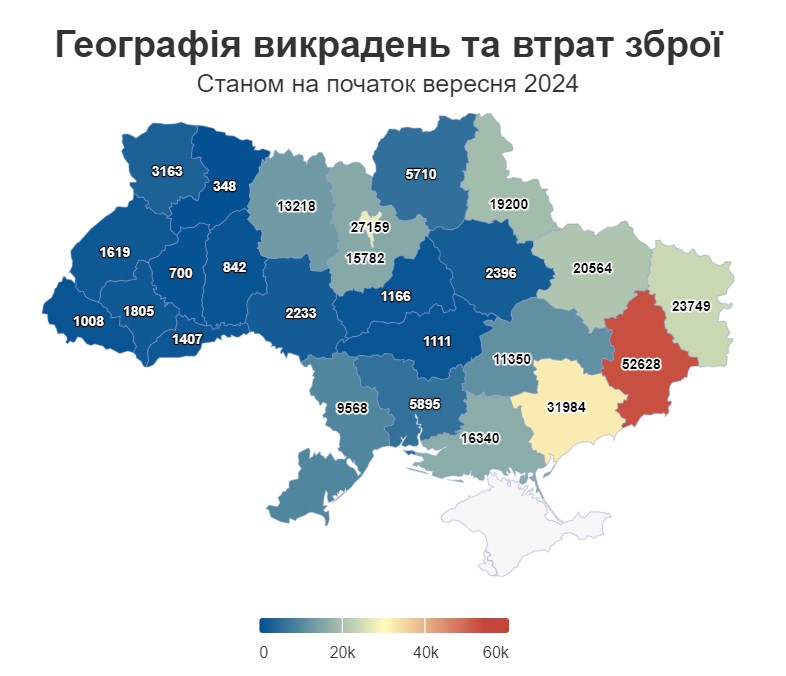 В Украине "потеряли" более 270 000 единиц оружия: сколько единиц утрачено в Одесской области