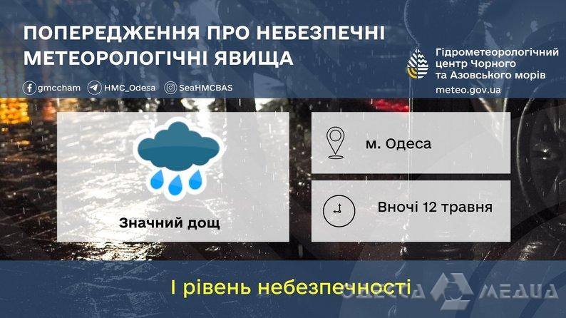 В Одессе на 12 мая объявили штормовое предупреждение